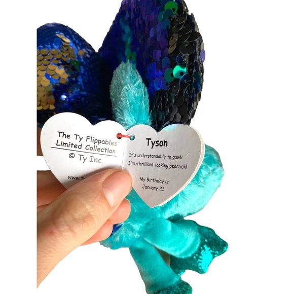 Tyson TY Flippables Bird Plush Stuffed Animal Beanie Baby - Picture 7 of 9